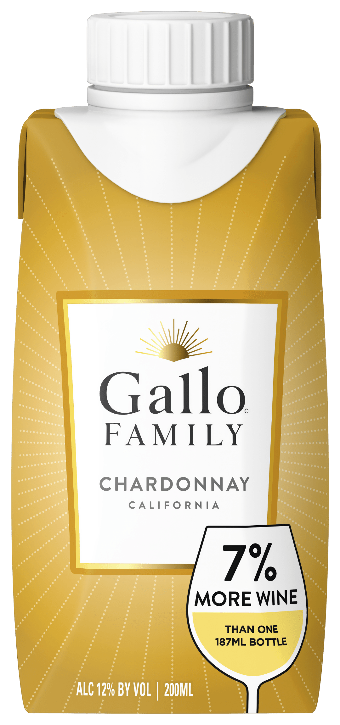 Gallo Family Vineyards Chardonnay White Wine Single Serve 187ml