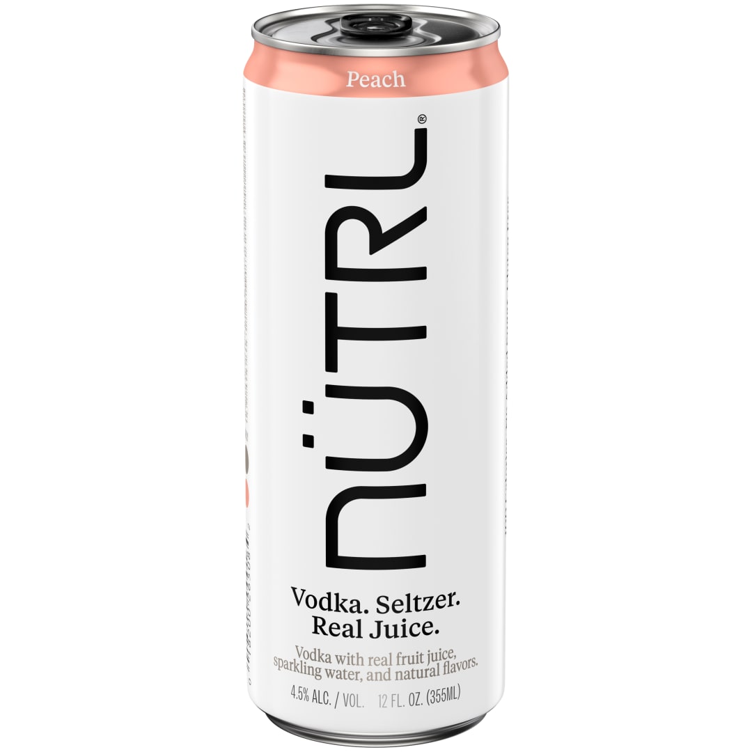 Nutrl Peach Vodka Seltzer 12 fl oz Can