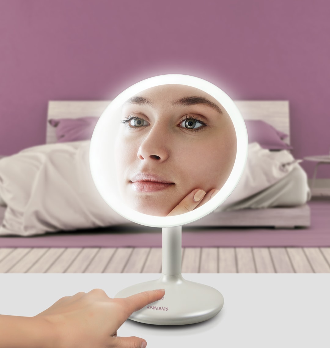 Freestanding LED mirror