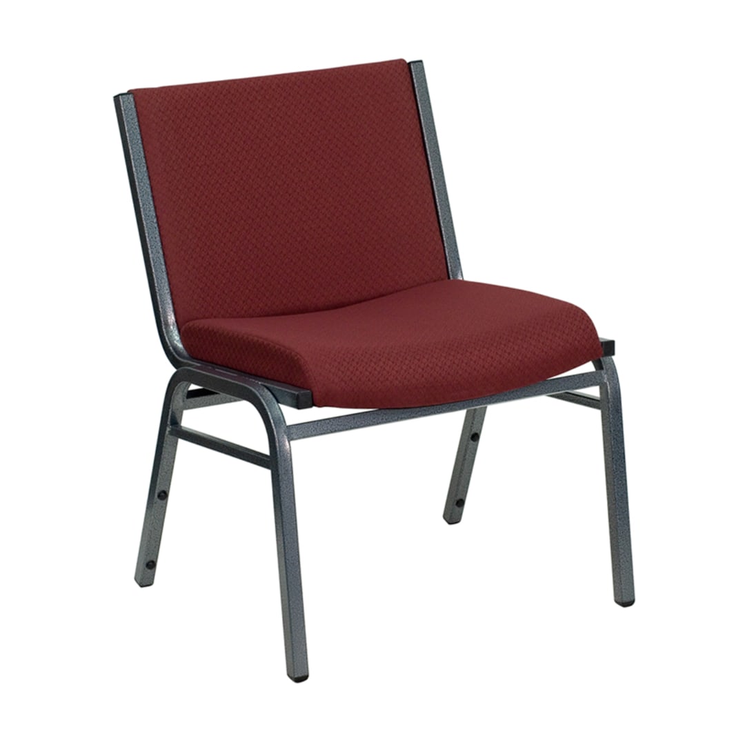 HERCULES Series Big &amp; Tall 1000 lb. Rated Burgundy Fabric Stack Chair