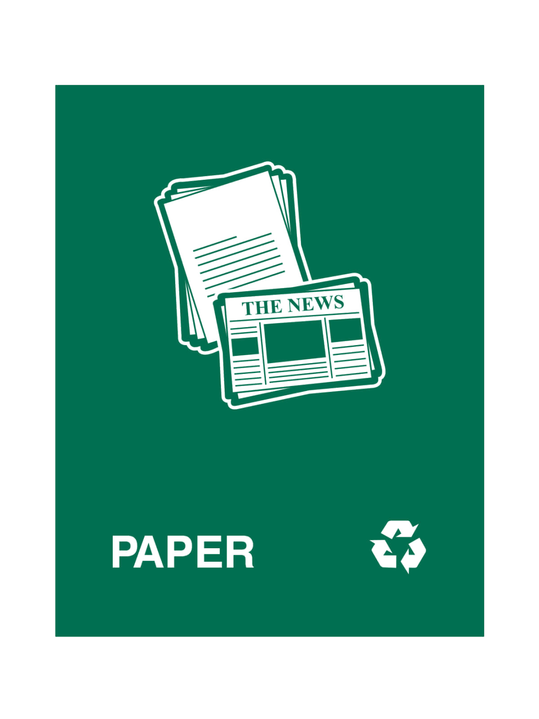  WASTE WATCHER - Sign - Paper - Dark Green