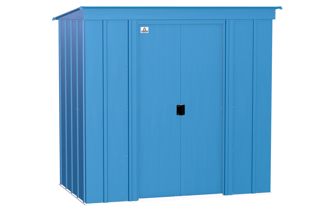 Classic Steel Storage Shed, 6X4, Blue Grey