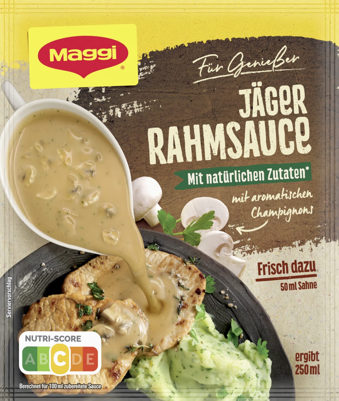 MAGGI FÜR GENIESSER Jäger Rahmsauce, ergibt 250ml
