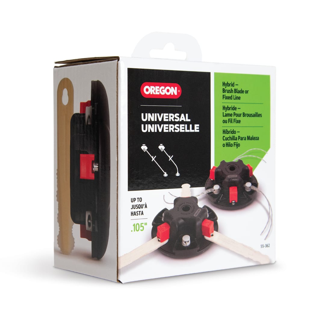 Oregon Universal Hybrid Trimmer Head, Trimmer Blade and .080" - .105" Diameter Line Compatible (55-362)