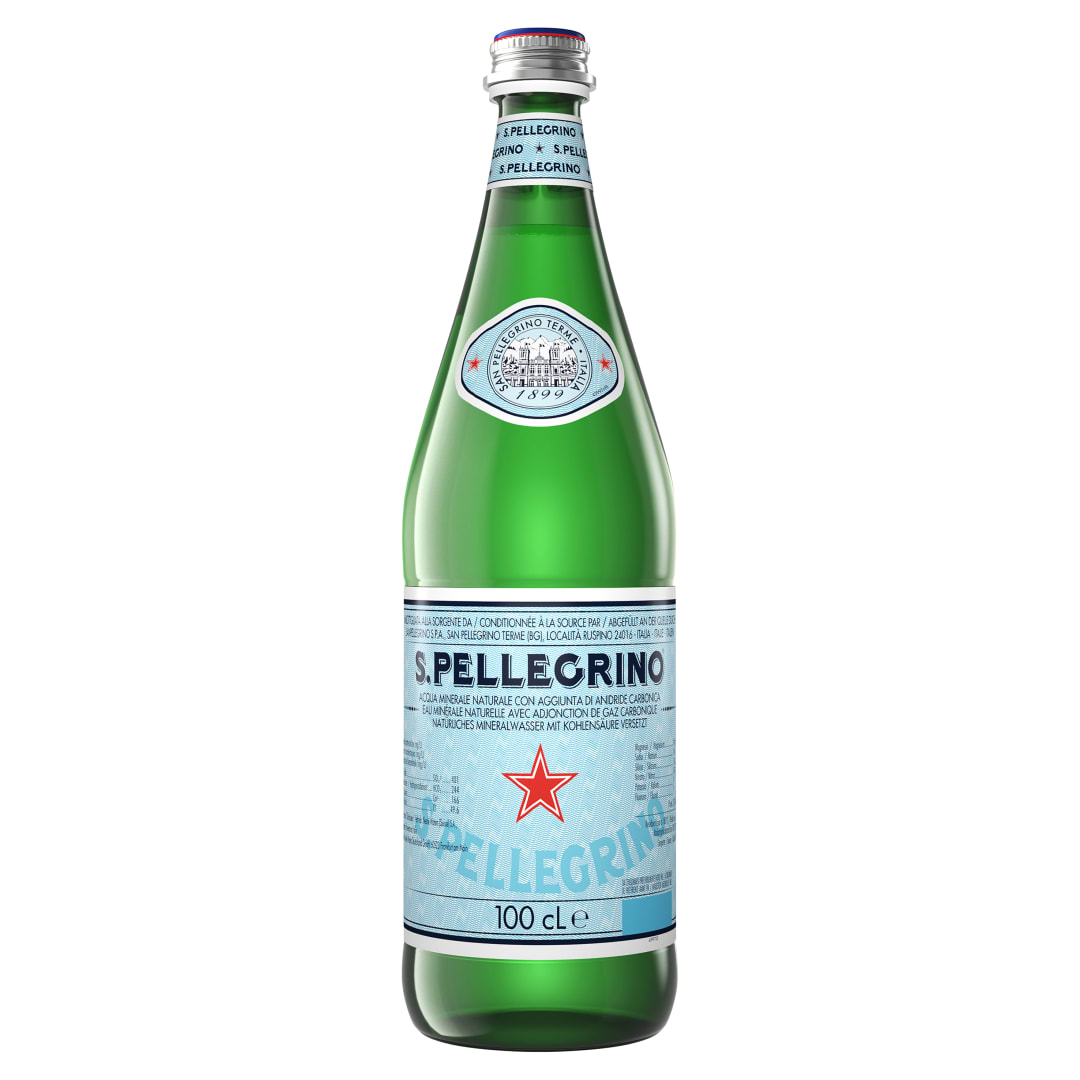 S. PELLEGRINO Mineralwasser mit Kohlensäure Mehrweg 1L Glas