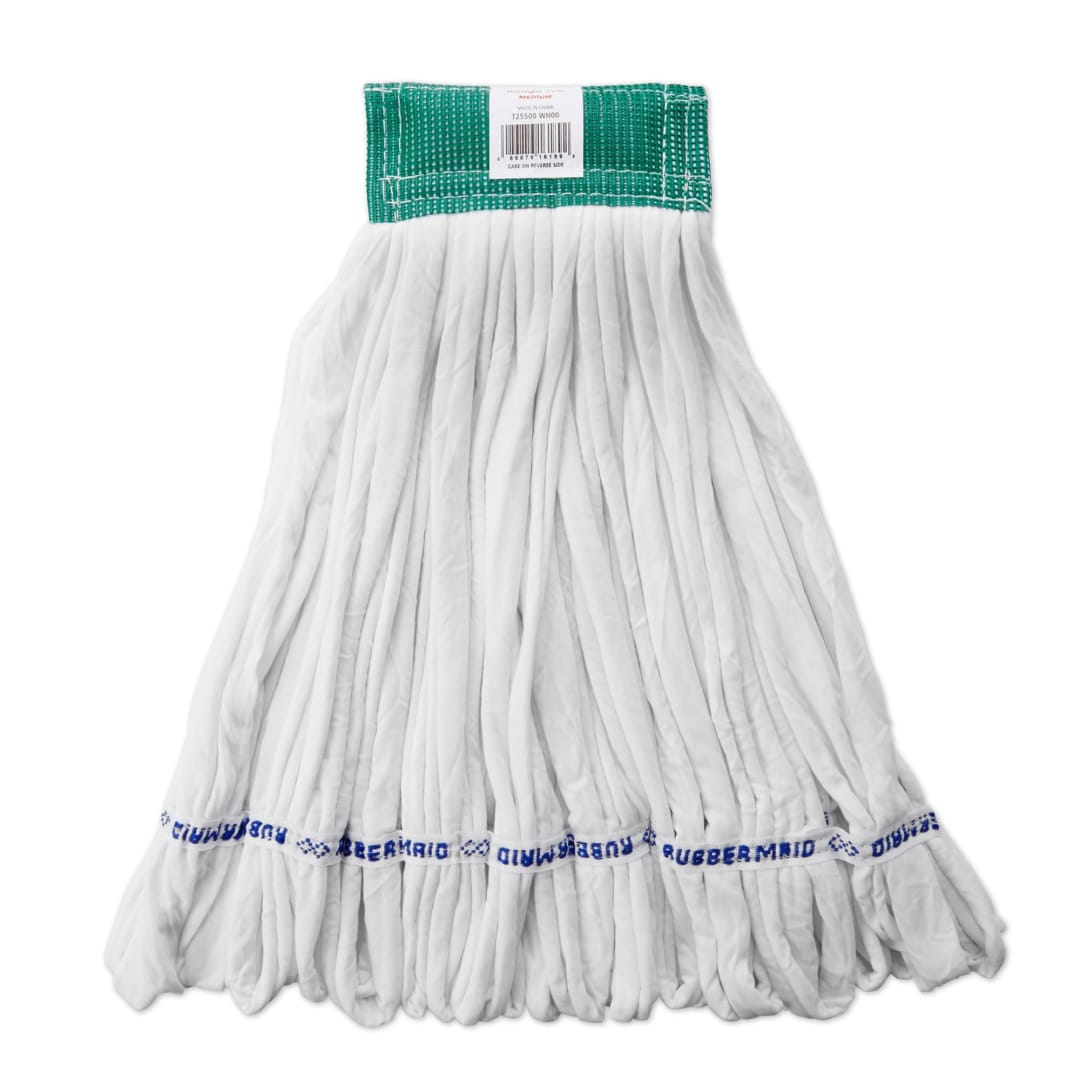 Rubbermaid Commercial Products 20 OZ Rough-Floor Wet Mop, 5" Headband, White