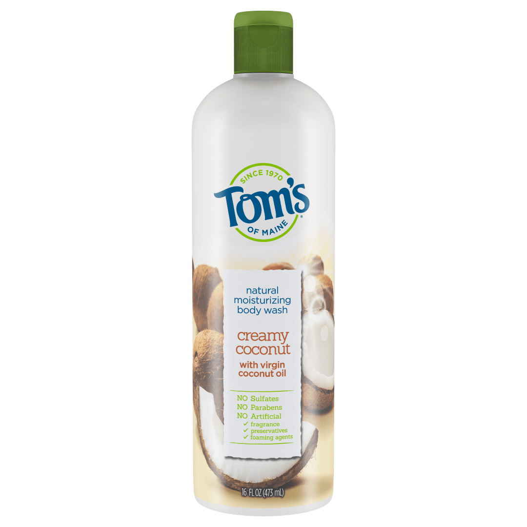Tom's of Maine Body Wash, Body Wash for Women, Natural Body Wash, Creamy Coconut, 16 Ounce, 1-Pack