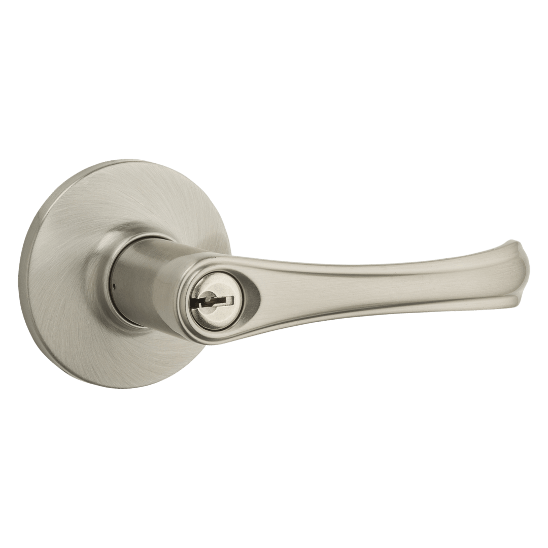 Safelock Grapevine Lever - Keyed Entry in Satin Nickel