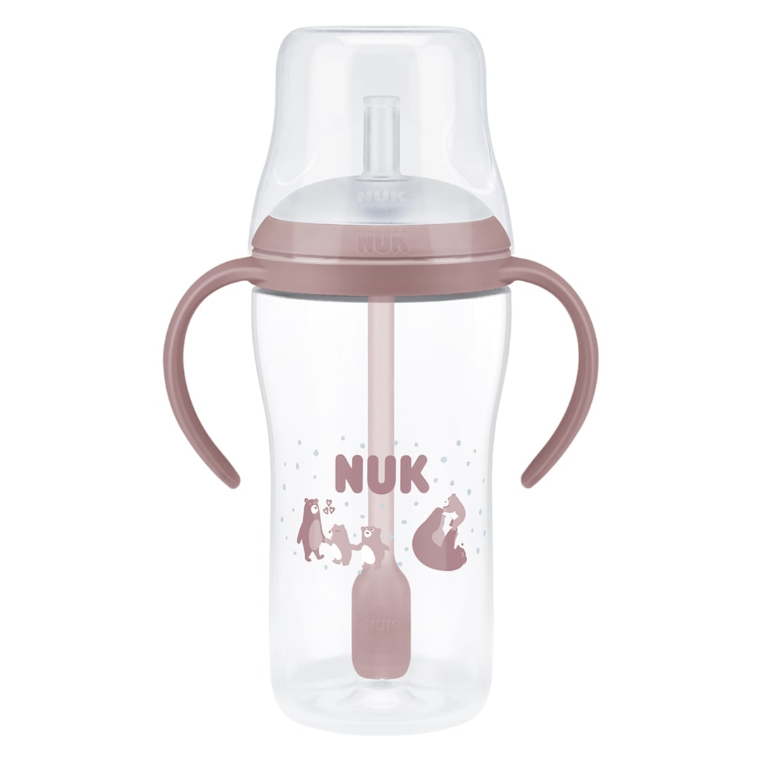 NUK PM 260ML PP LBTL STRAW CL2 BEAR 1/B