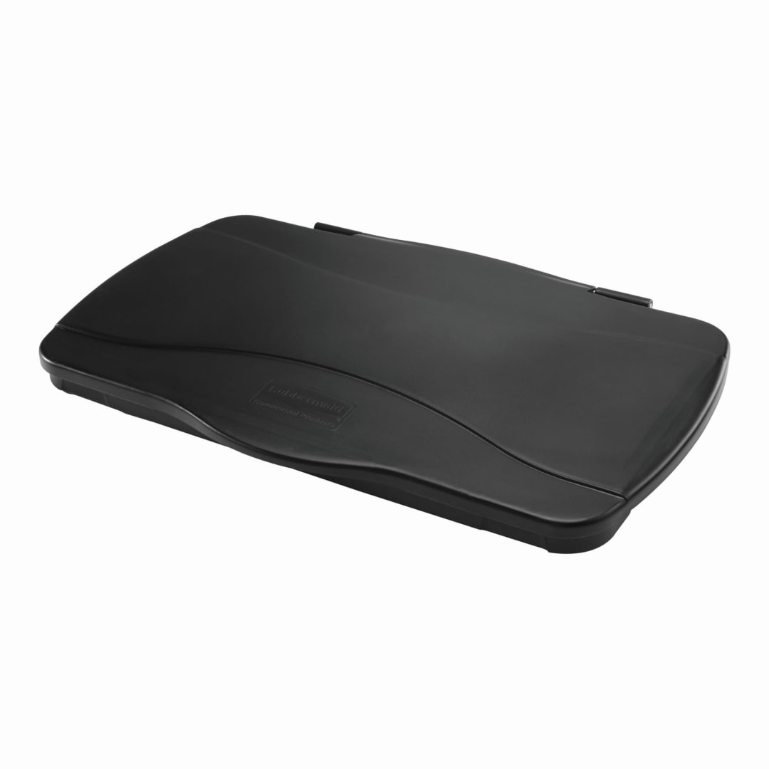 Rubbermaid Commercial Products SLIM JIM Hinged Lid, Black