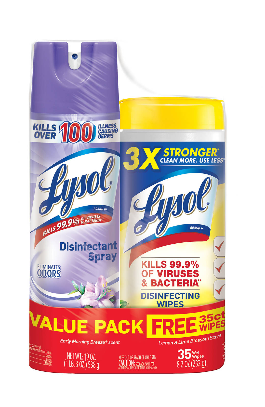 LYSOL® LDS Early Morning Breeze™ 19 oz./ LDW Lemon & Lime Blossom 35 ct. Free 6/1 ct.