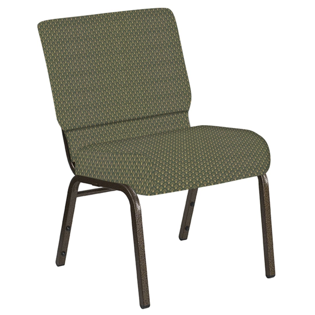 21''W Church Chair in Georgetown Alpine Fabric - Gold Vein Frame
