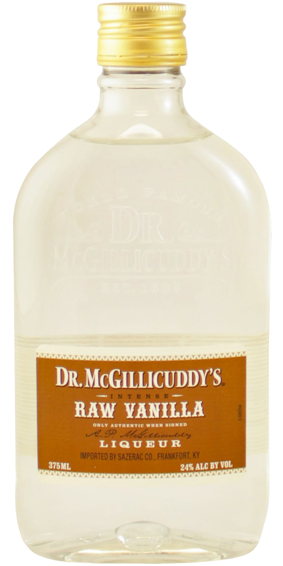 Dr. McGillicuddy's Raw Vanilla Liqueur 375ml Plastic Bottle 48 Proof