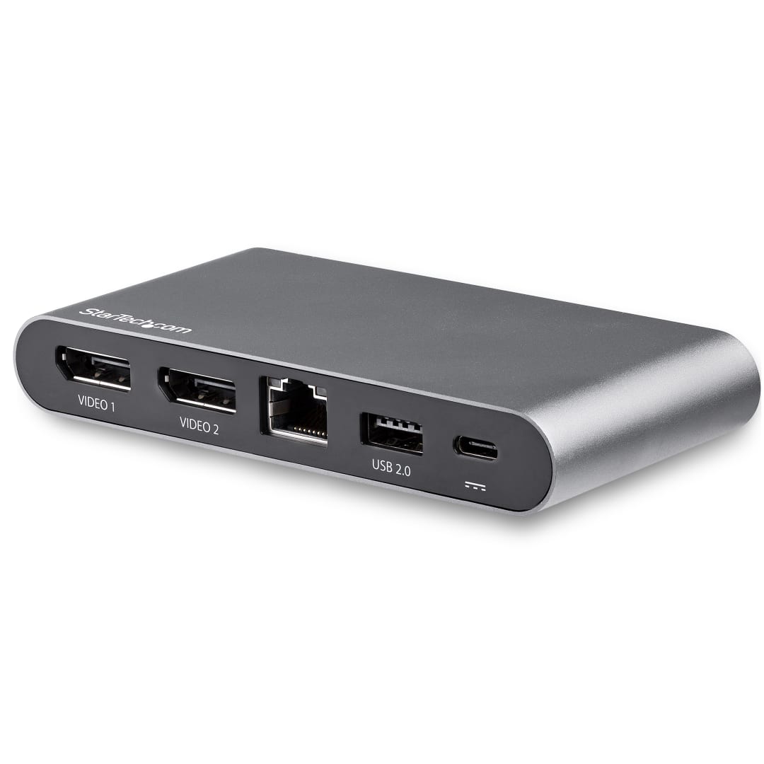 Dual Monitor USB-C Multiport Adapter - Dual DP - USB-A - GbE