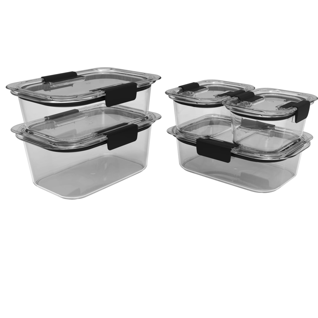 Rubbermaid® Brilliance® 10-Piece Set, Leak-Proof and Clear Food Storage Containers