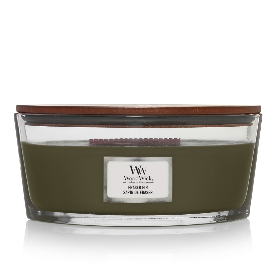 WoodWick® Ellipse Scented Candle | Fraser Fir | with Crackling Wick | Burn Time: Up to 50 Hours