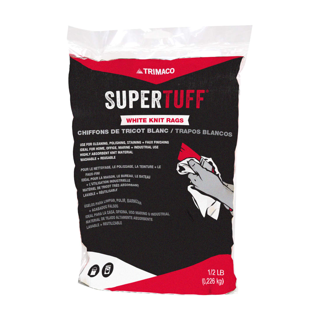 T-Shirt Knit Painter's Rags, White, 1/2lb bag