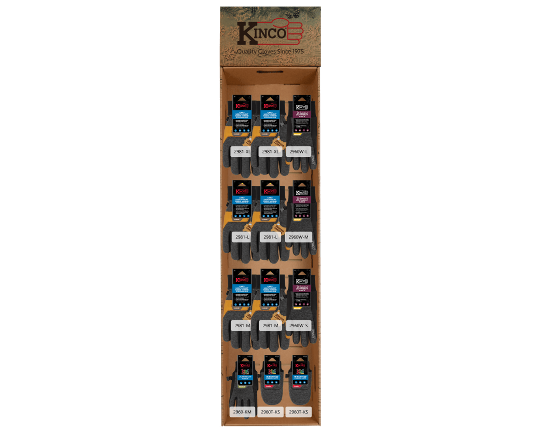 72-Pair Assorted Fleece Pre-Loaded Corrugated Wing Panel Display