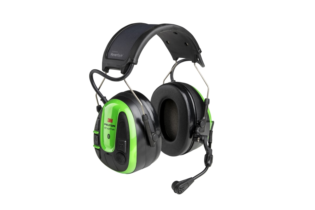 3M™ PELTOR™ WS™ ALERT™ XPV Headset App, Green, Headband, Solar Powered, MultiPoint Bluetooth, MRX21A1WS7