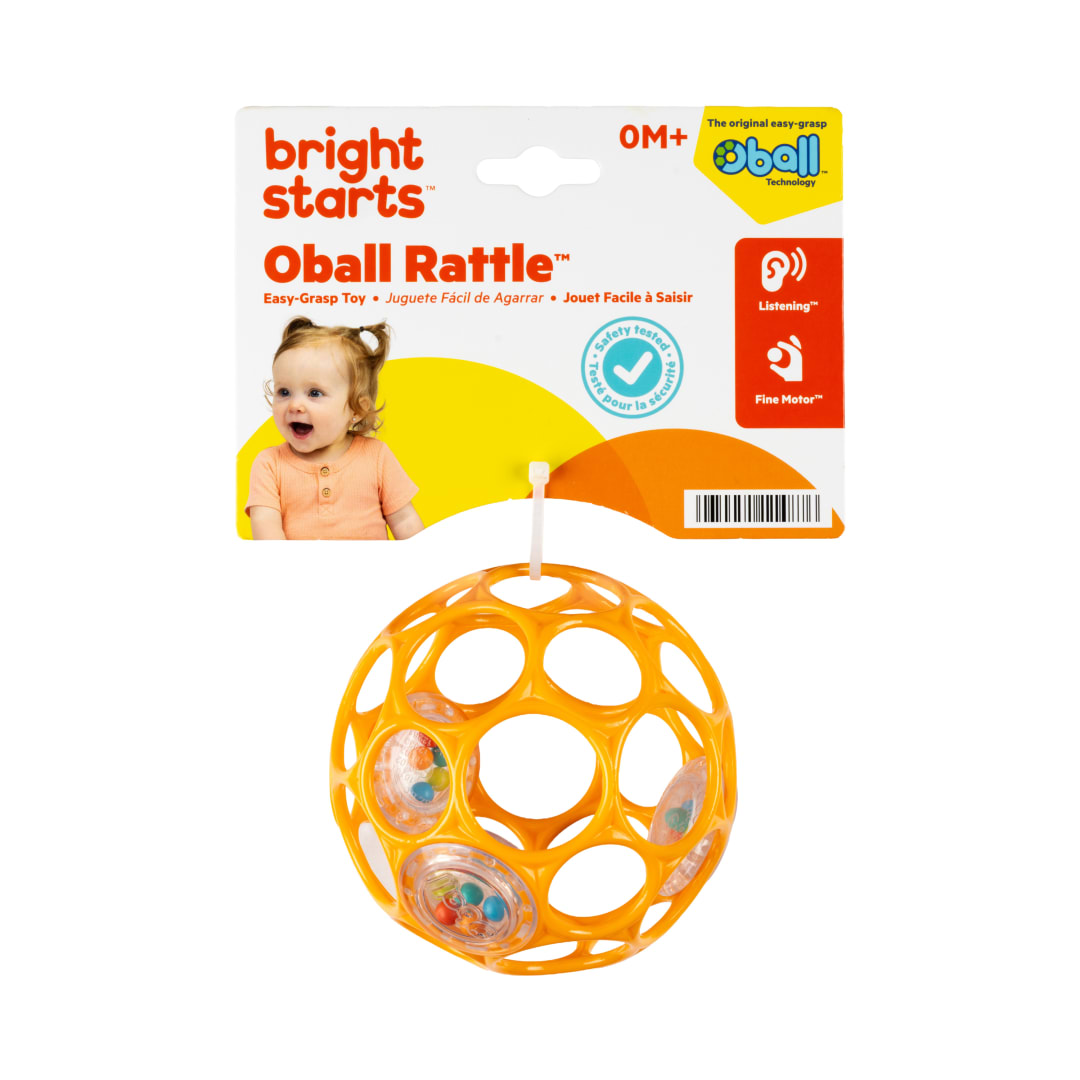 BS OBALL RATTLE EASY-GRASP TOY_RED