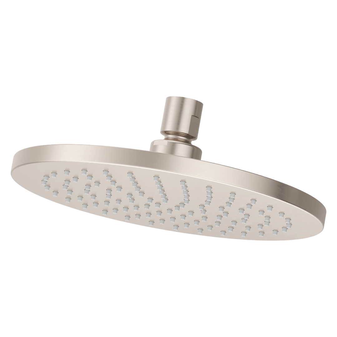 Modern Round 8 in. Raincan Showerhead in Brushed Nickel
