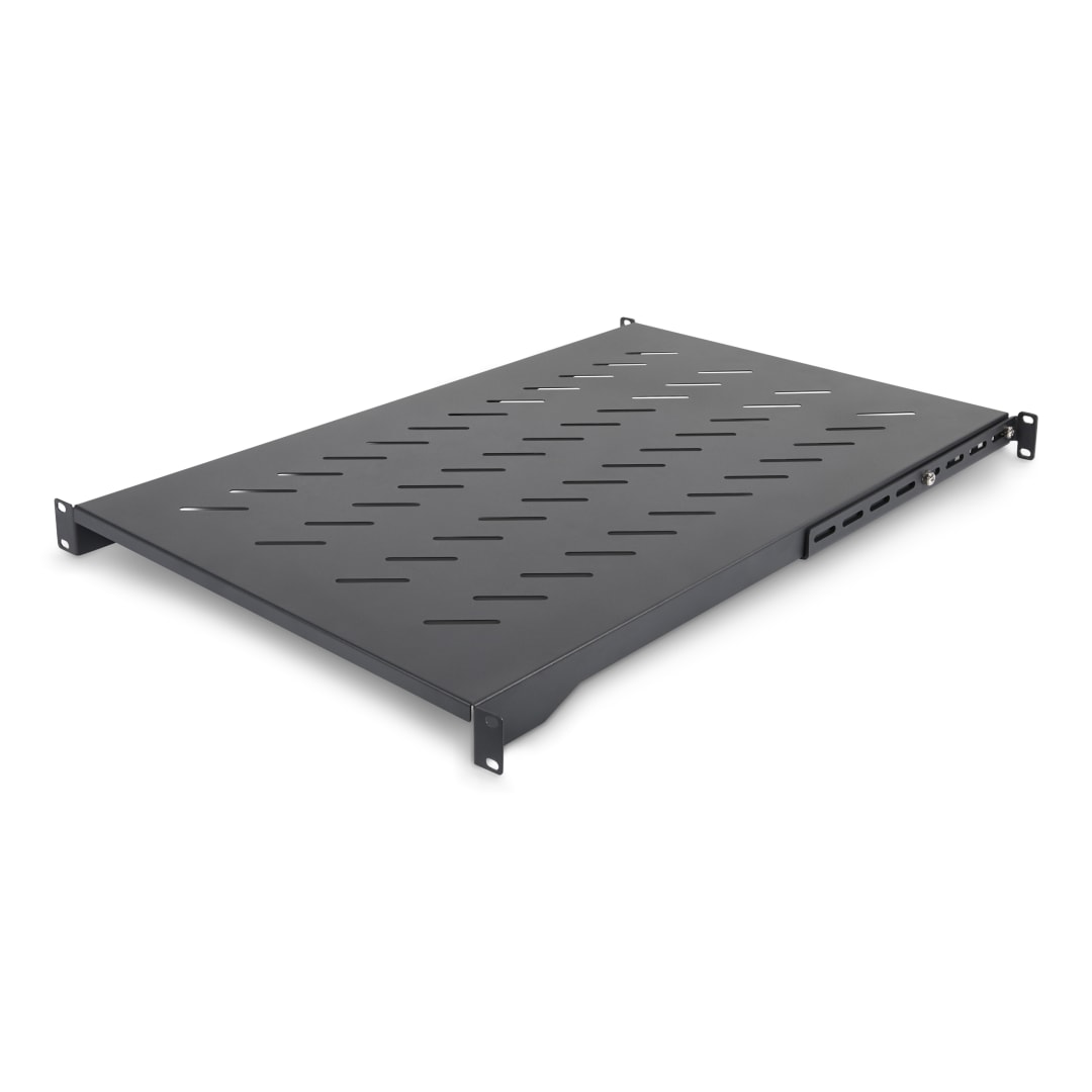 1U 4Post Adj Rack Shelf 28 vented 150lb 68kg Wt Cap