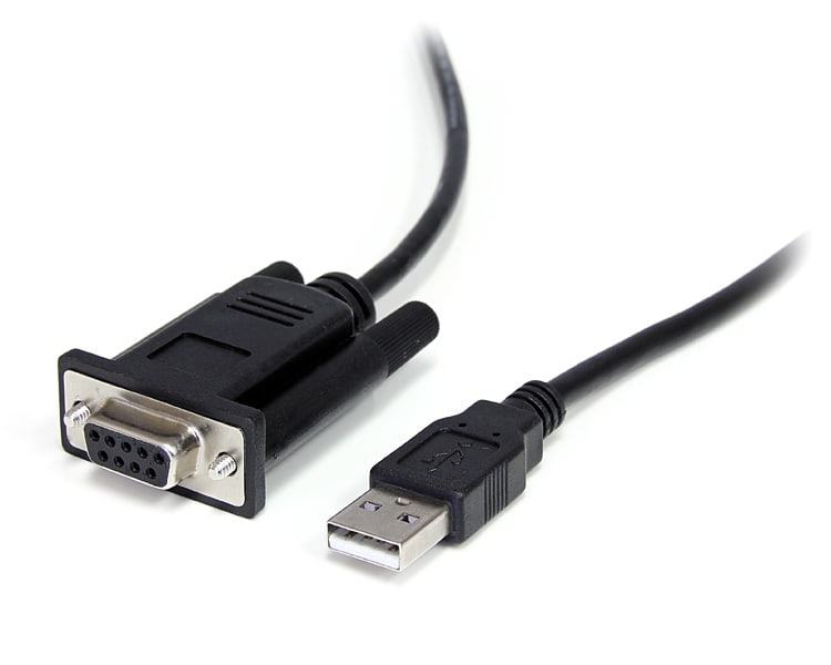 1 Port USB to Serial Null Modem RS232 DB9 DCE Adapter Cable with Prolific