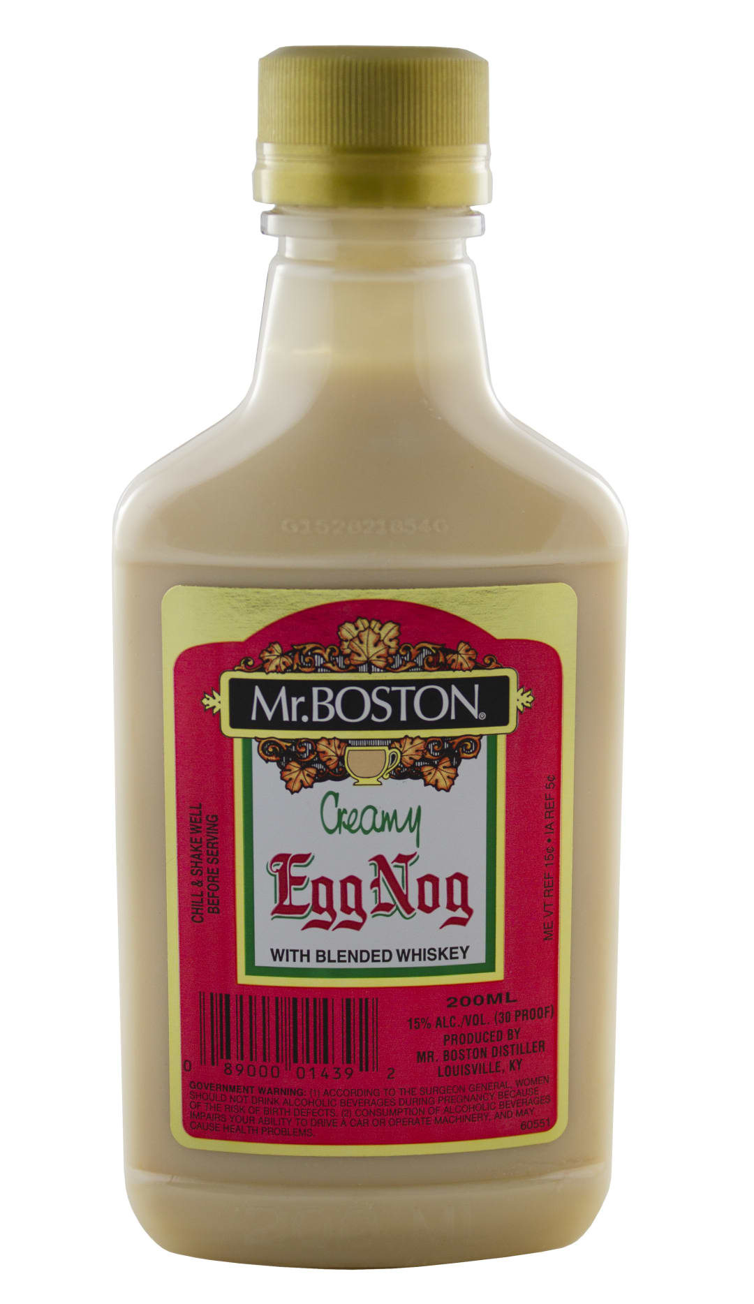 Mr. Boston Blended Whiskey Eggnog 200ml 30 Proof