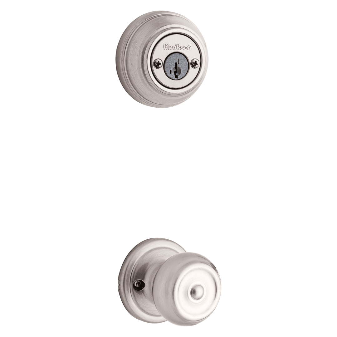 966 Double Cylinder Interior Pack w/Phoenix Knob featuring SmartKey Security™ for Signature Series Handlesets in Satin Nickel