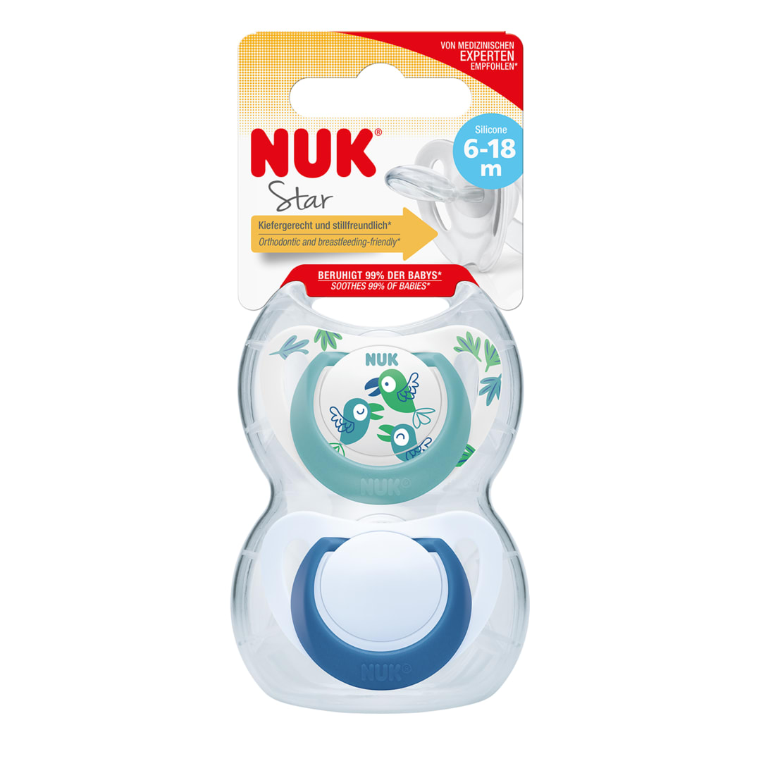 NUK STAR SI SOOTHER SIZE 2 2/BOX