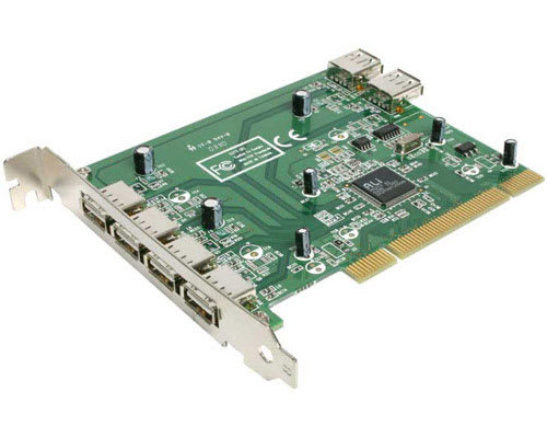 6 Port PCI USB 2.0 Card - 2 Internal