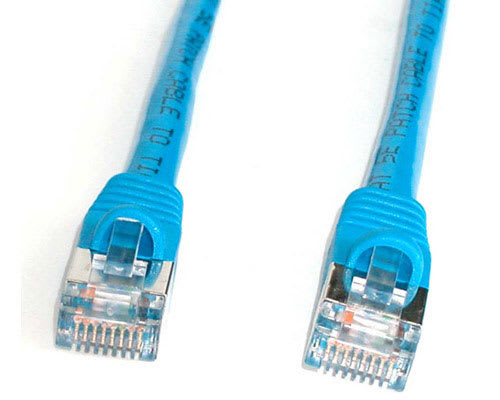 5 ft Blue Shielded Snagless Cat5e STP Patch Cable