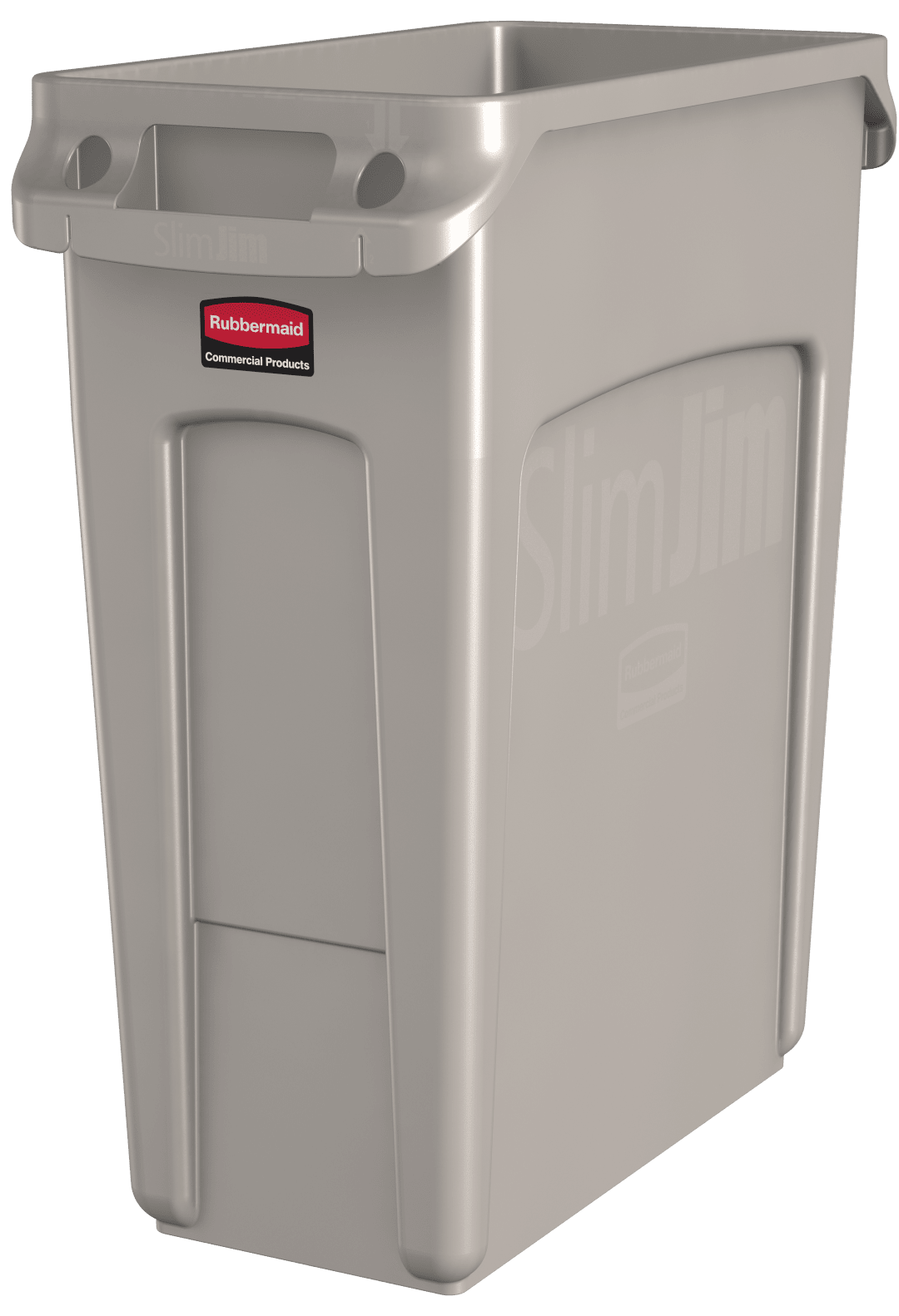 Rubbermaid Commercial Products SLIM JIM 16 Gallon Vented Trash Can , Beige