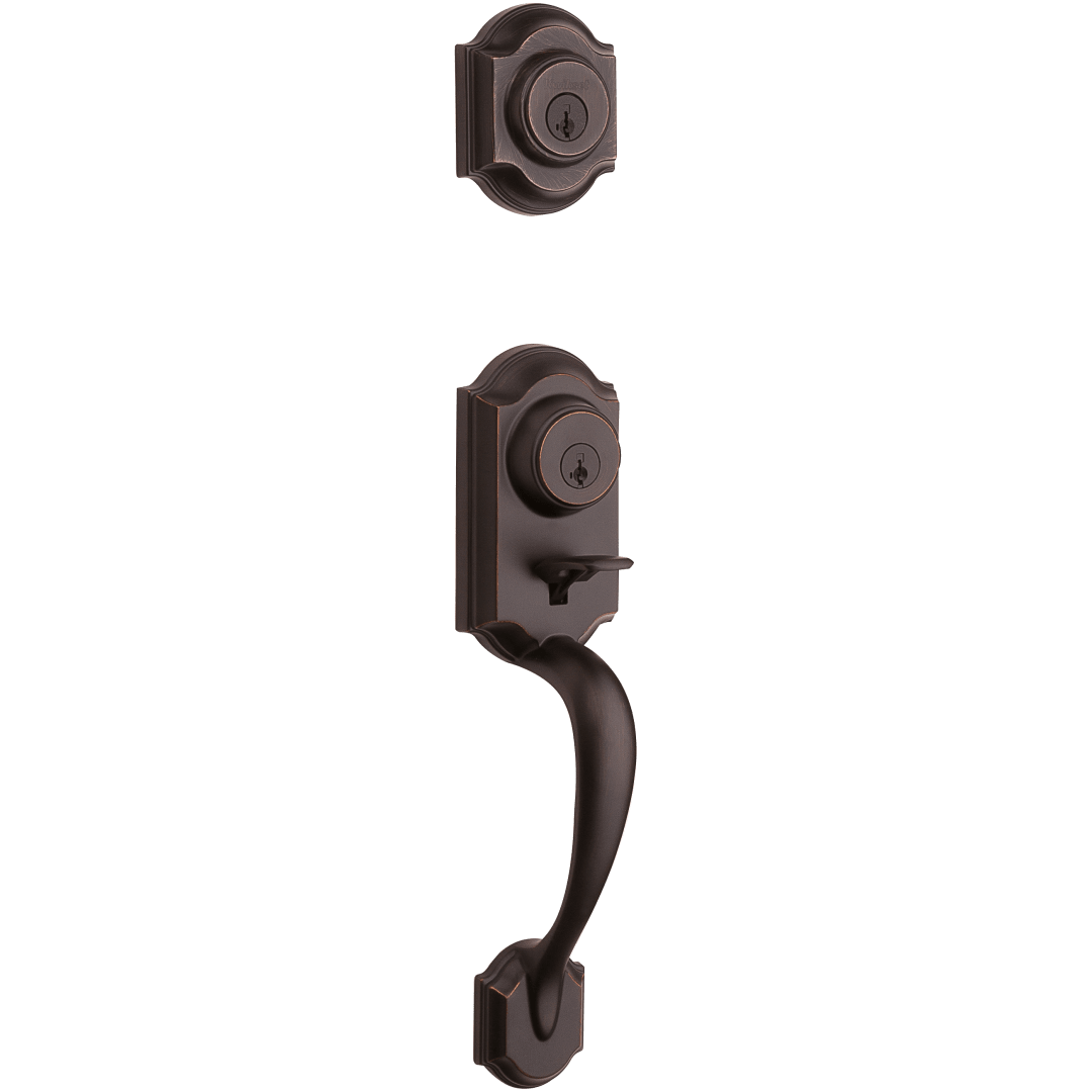 Montara Double Cylinder Exterior Only Handleset featuring SmartKey Security™ in Venetian Bronze