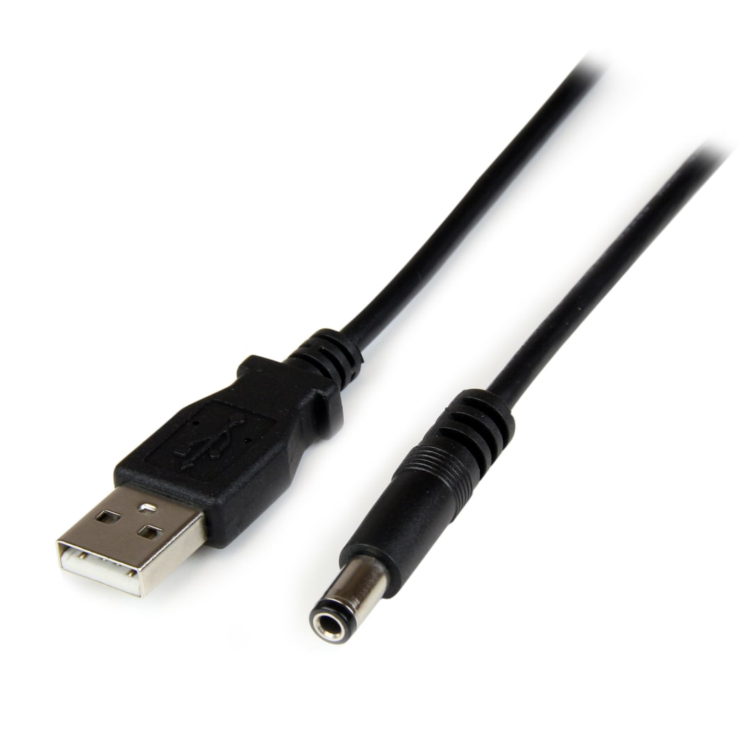 1 m USB to Type N Barrel 5V DC Power Cable