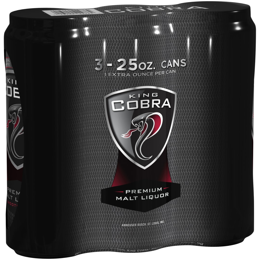 King Cobra Malt Liquor, 3 Pack 25 fl. oz. Cans