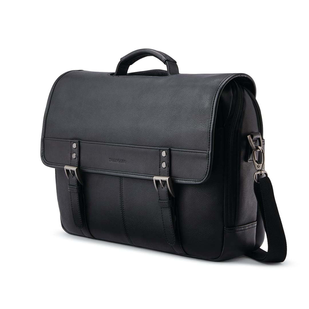 Sam Classic Leather Flapover - Black
