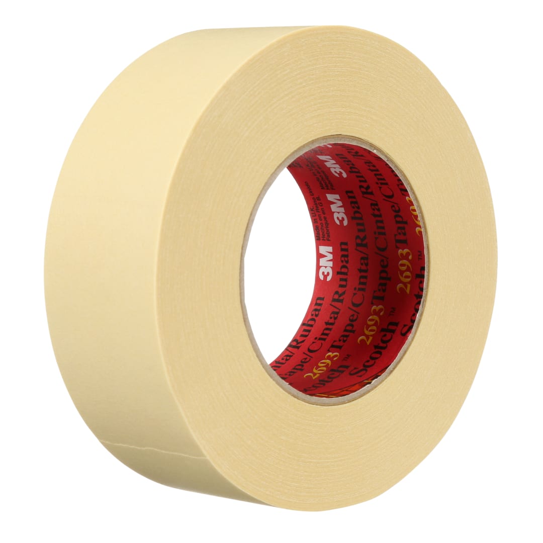 3M™ High Performance Masking Tape 2693, Tan, 48 mm x 55 m, 0.20mm