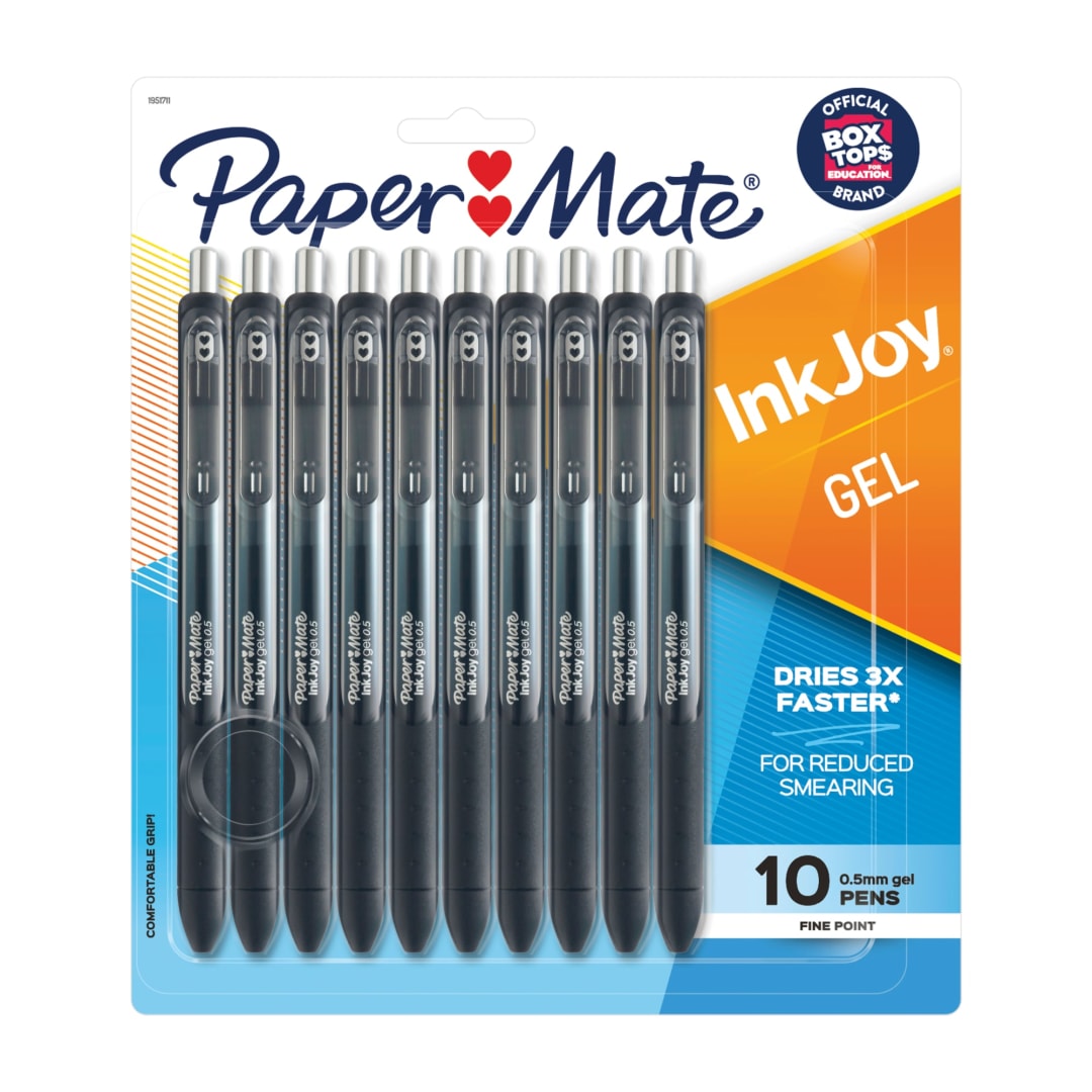 Paper Mate® InkJoy® Gel Pens, Fine Point, Black, 10 Count