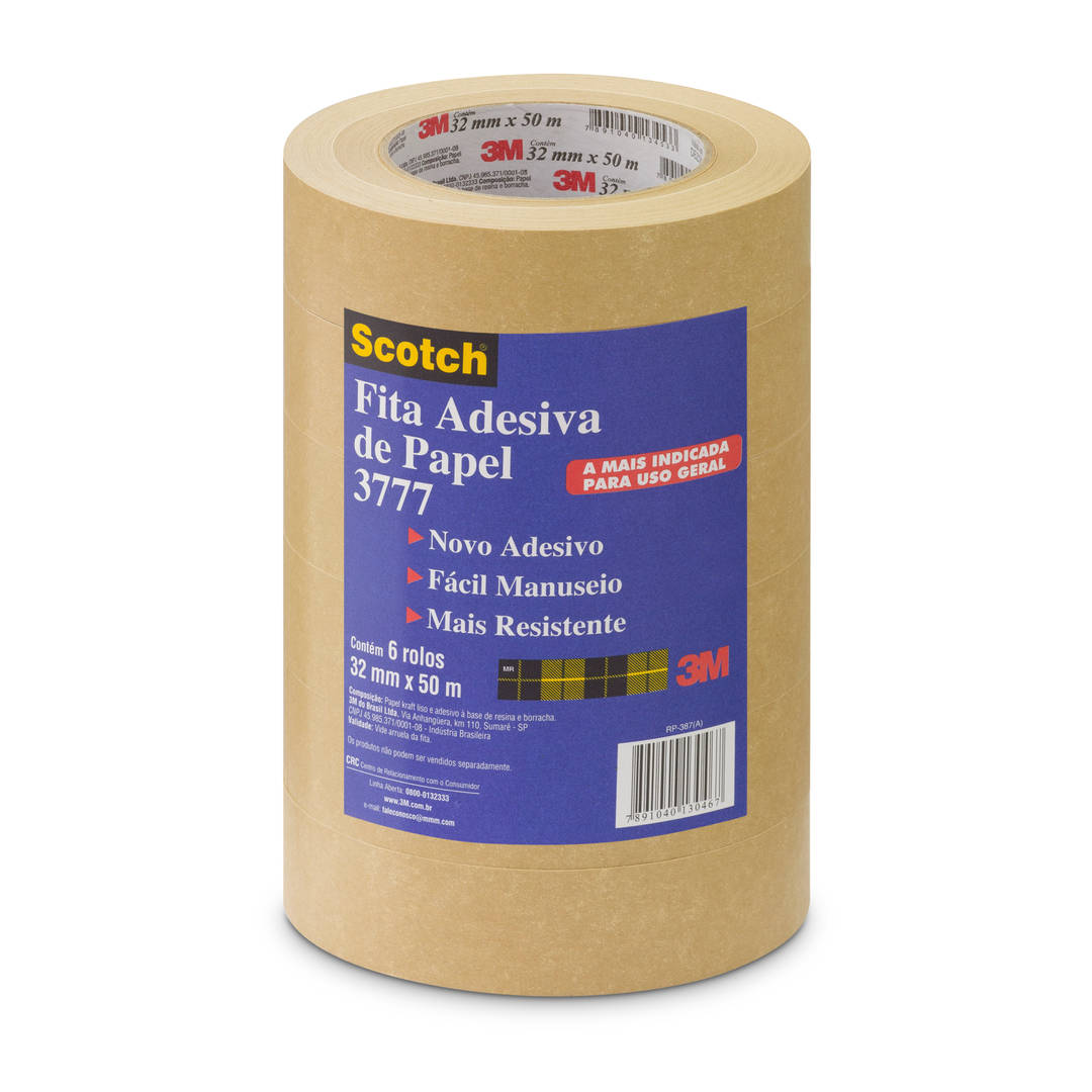 Fita de Empacotamento Scotch® de Papel Liso, 32 mm x 50 m , 6 Rolos