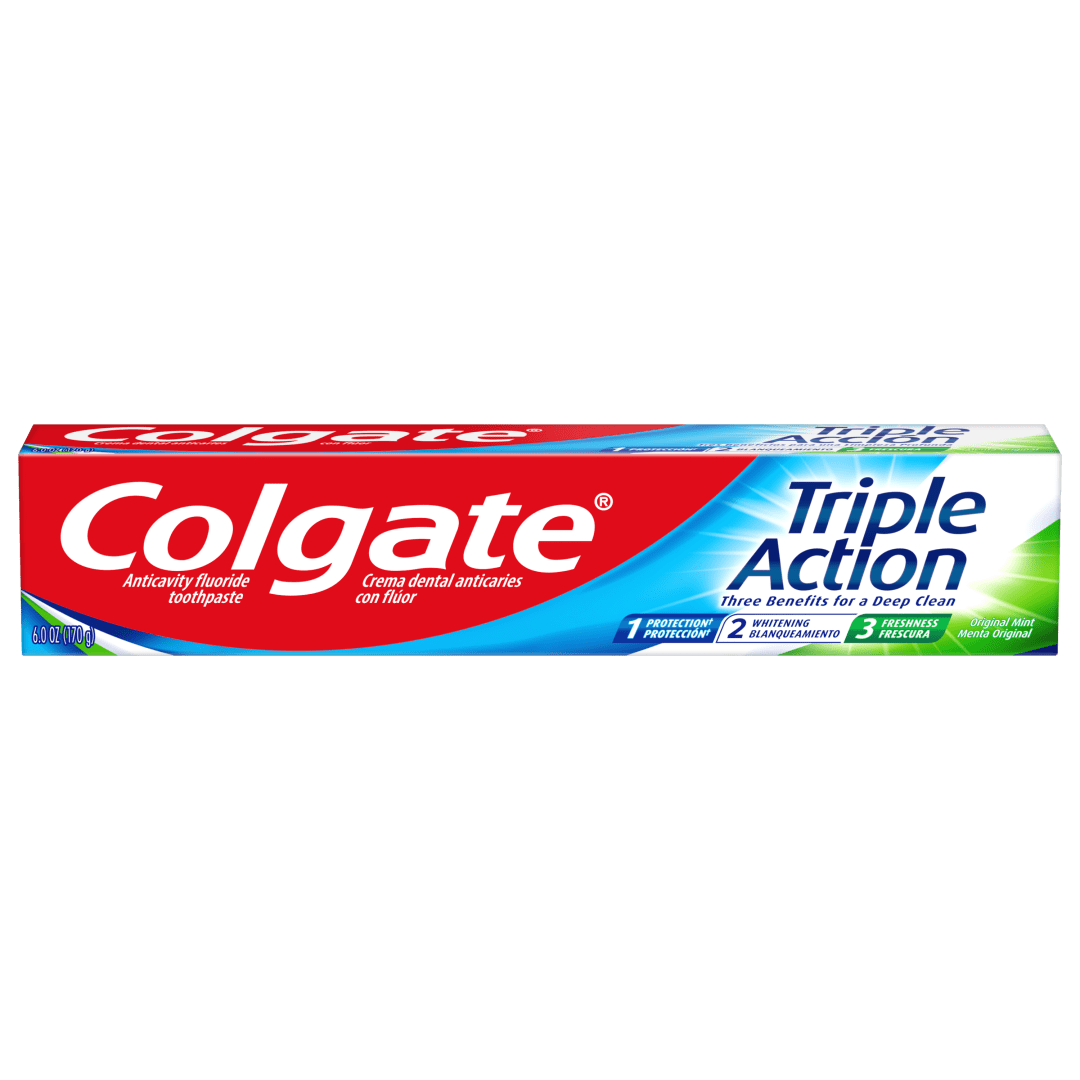 Colgate Triple Action Toothpaste, Mint - 6.0 Ounce