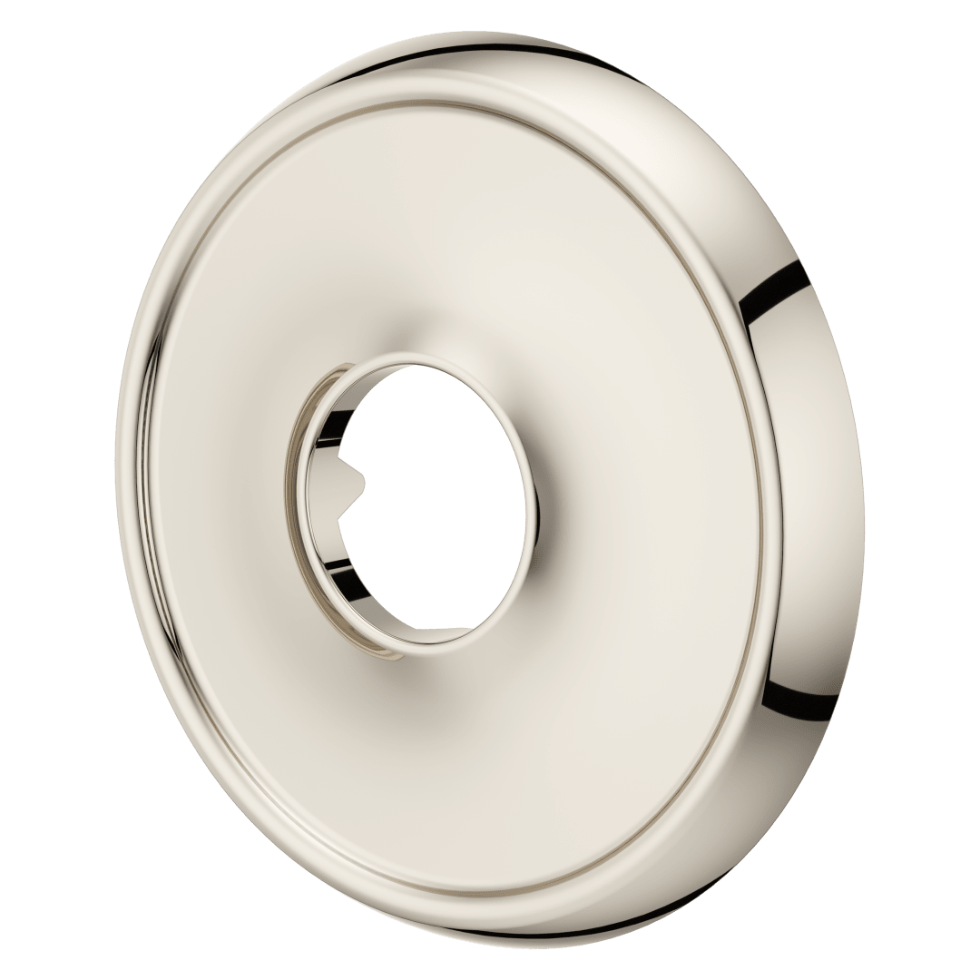 Transitional Round Shower Arm Flange in Polished Nickel