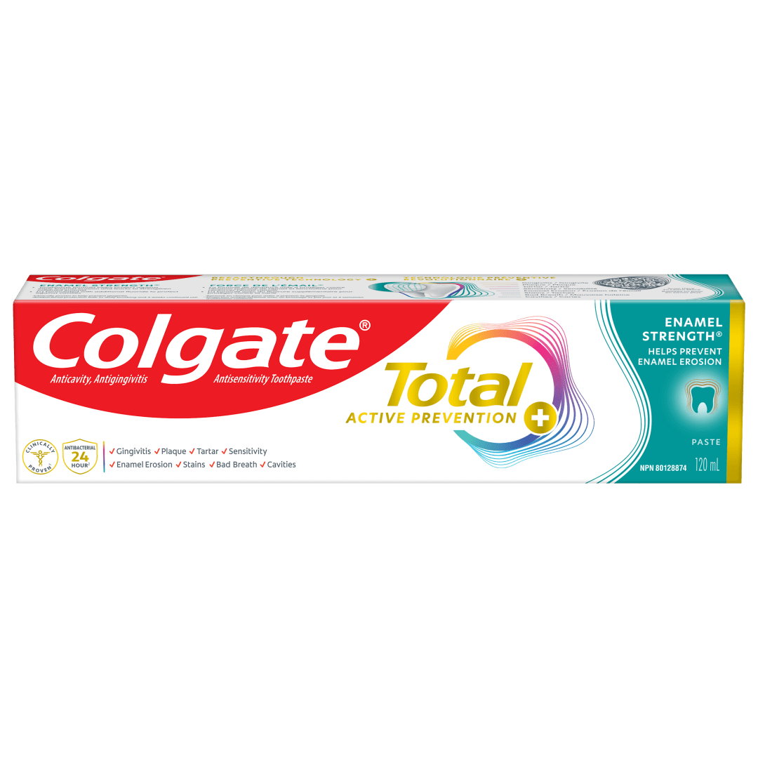 Colgate Total Active Prevention Plus Enamel Toothpaste, Mint Flavour, 120 mL