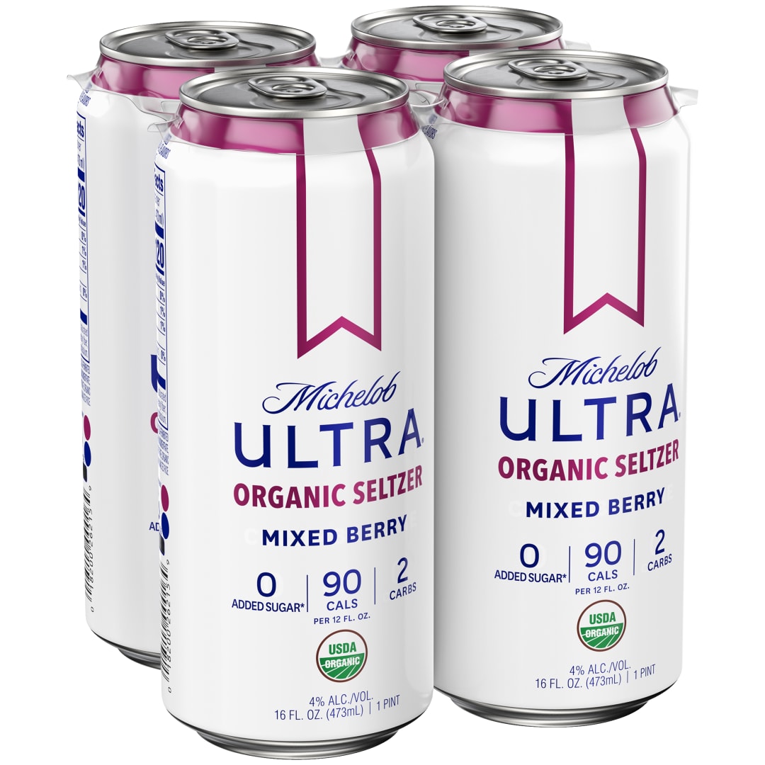 Michelob Ultra® Mixed Berry Organic Seltzer, 4 Pack 16 fl. oz. Cans