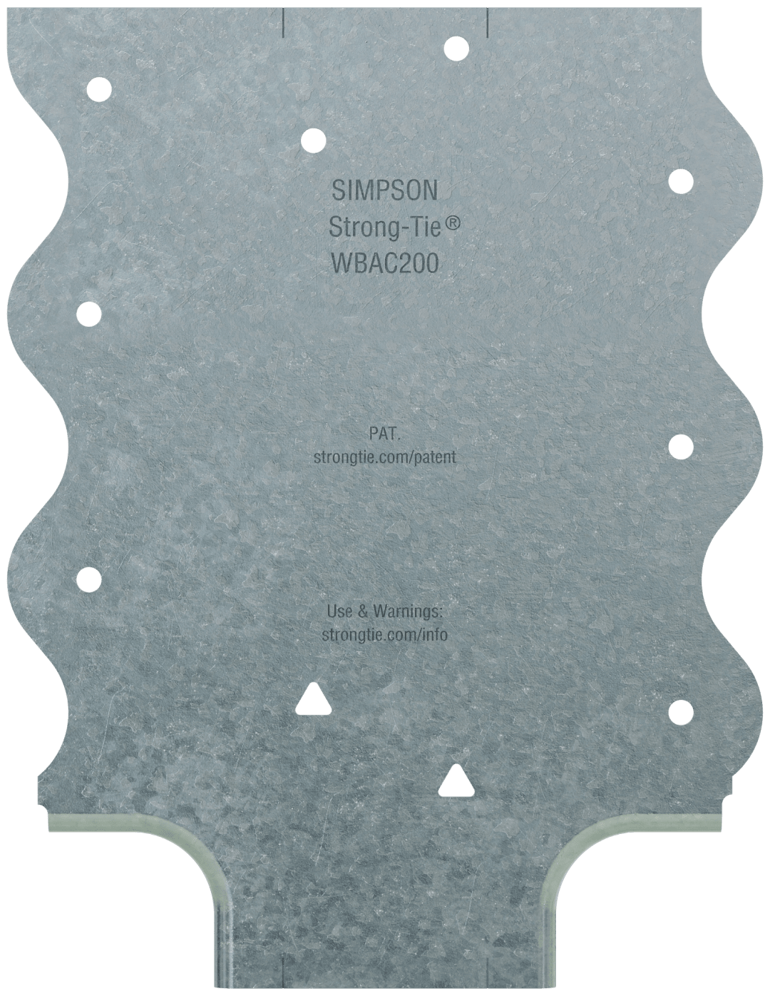 Simpson Strong-Tie WBAC200-R50 WBAC Wood Backing Steel Connector for 2 in. Flange (50-Qty)