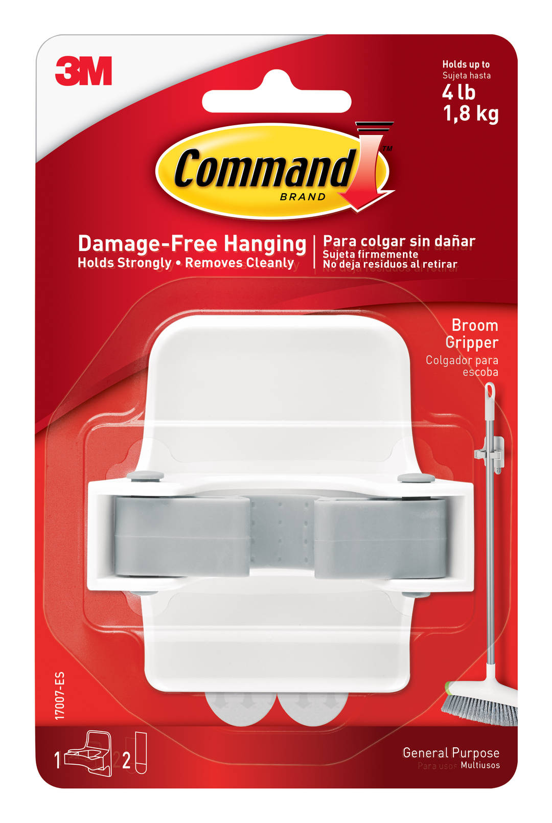 Suporte para Vassouras 3M™ Command, 1 Unidade