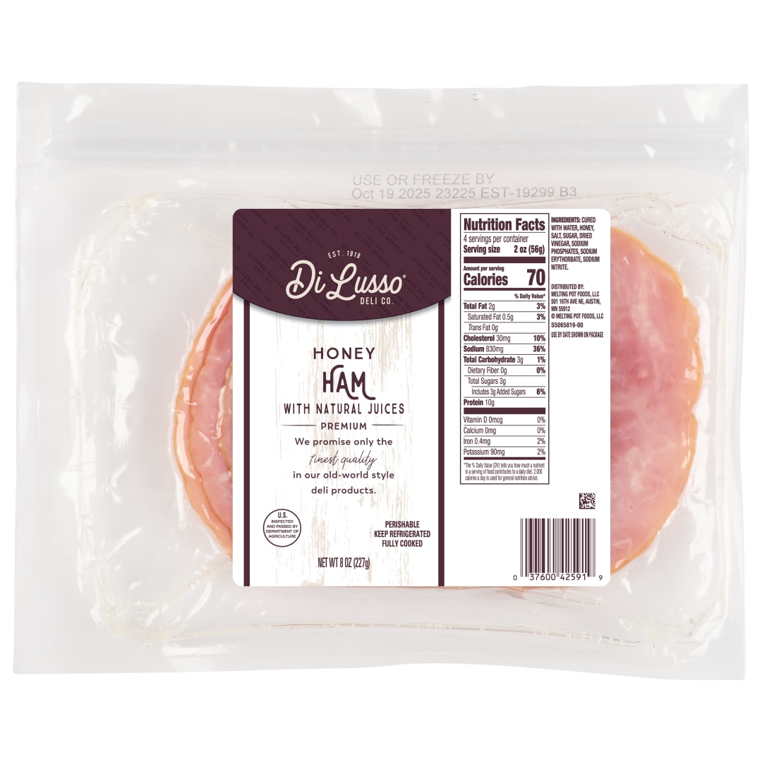 DILUSSO SLICED HONEY HAM NJ VAC PACK 8OZ