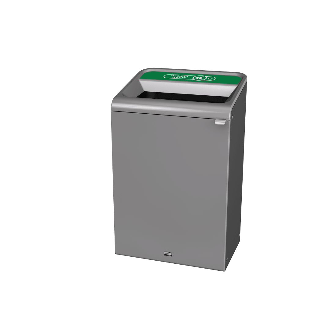 Rubbermaid Commercial Products Configure™ 33 Gal 1-Stream Compost Trash Can, Grey Stenni