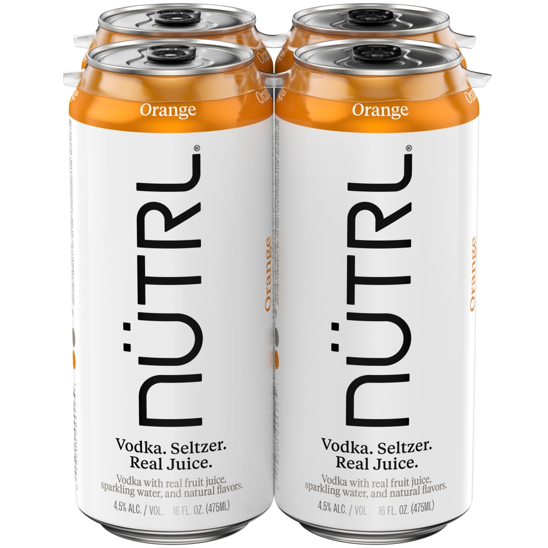 Nutrl Orange Vodka Seltzer 4 Pack 16 oz Cans