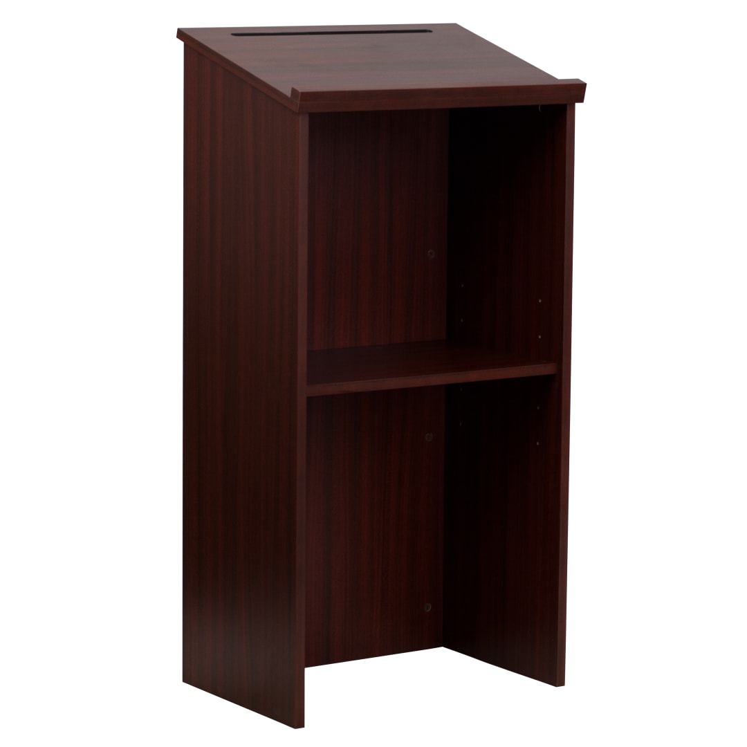 Mysta Stand-Up Wood Lectern in Mahogany